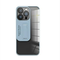 Калъф за закалено стъкло на Feishell за iPhone Pro Max, скрити обективи на скобата Protector Glossy Slim Cover Rugged Shockpratch Anti-Scratch, неплъзгащи се за iPhone Pro Max, лилаво