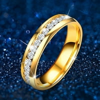 Hanxiulin Frosted Silk Patchere Inlaid Rhinestone Ring Alloy Women Изходно пръстенно модна бижута Подаръчни пръстени за приятели момичета момчета диамант пръстени пръстени