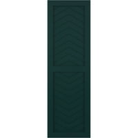 Екена Милуърк 12 в 68 х вярно Фит ПВЦ две панелни Шеврон модерен стил фиксирани монтажни щори, термично зелени