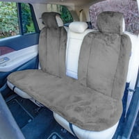 Група Доу Фау заешка кожа възглавнички за автомобилни седалки заден комплект сив с бонус освежител за въздух