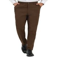 Уникални изгодни Мъжки панталони класически годни плосък фронт Плътен цвят Абитуриентски панталони