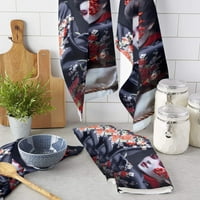 Японска Жена Червена Сакура Кимоно Микрофибър Почистващи Кърпи Кърпи За Ръце Кърпа Съдове За Кухня Къща Неща Избършете Кърпа