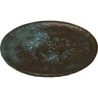 Екена Милуърк 1 2 од 1 4 П Антони Жътвар таван медальон, Ръчно рисувана бронзова синя патина