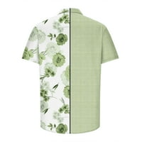 Етнически флорални пачуърки хавайски ризи за мъже ретро дизайн с къс ръкав бутон надолу ризи свободни годни плажни ризи на лапета