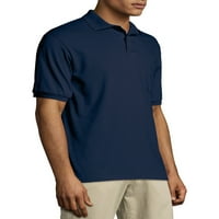 Hanes Men's Ecosmart Jersey Polo риза с джоб