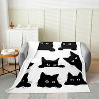 Котешка руно хвърляне одеяло, детски домашни котки фланела размито одеяло за диван диван, 3D животно през целия сезон легло одеяло