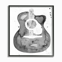 Ступел Индъстрис китара Абстрактен акварел модел Живопис рамкирани стена изкуство от Ани Уорън