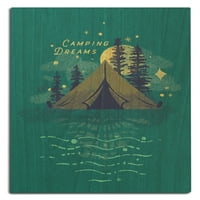 Поредица от Lake Life, Camping Dreams Birch Wood Wall Sign