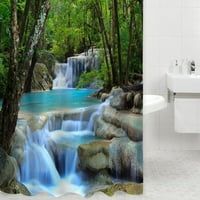 3Д природа пейзаж водопад природа Водоустойчив душ завеса продукти за баня Творчески Полиестер завеса за баня с куки