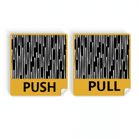 Капче линии Арт зърно илюстрация Модел Push Pull Tign Sign Vinyl Stickers Магазин