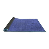 Ahgly Company Indoor Square Oriental Blue Industrial Area Rugs, 7 'квадрат
