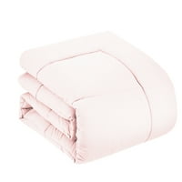 Луксозен бледо розов 7-парче легло в чанта надолу алтернативен Утешител комплект, Пълен