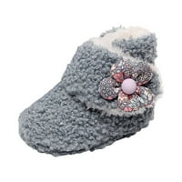 Kali_Store Toddler Shoes Boots Зимни бебешки обувки Мека подметка против приплъзване Топли ботуши сини, 5