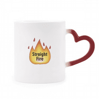 Огнено горещо изгаряне моден пламък, чувствителен към топлина чаша червен цвят смяна на каменни изделия чаша