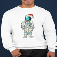 Коледен Астронавт. Мъжки суитшърт - изображение от Шатърсток, Мъжки 5х-голям