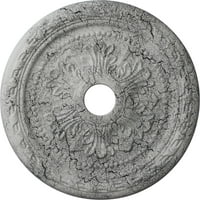 Екена Милуърк 5 8 од 5 8 ИД 5 8 п Палмето таван медальон, ръчно рисуван ултра чисто бял пращене