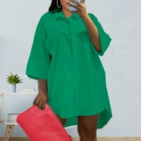Летни дрехи за жена,АКСД случайни хлабав Плътен бутон жилетка кашмир пуловери за жени клирънс зелен размер 10