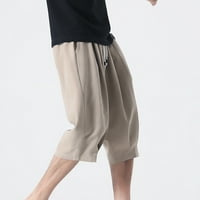 DXHMoneyh Men's Classic Fit Twill Shorts Големи и високи ежедневни свободни годни летни работи с джоб
