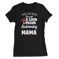 Тениска за плуване на мама - силен и горд любител на плуването