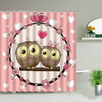 Сладка сова душ завеси забавни анимационни животни дете декорации за баня висящи завеси тъкани баня екрани за баня аксесоари