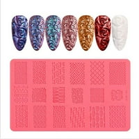 Dengmore Art Nail Art Silicone Pressing Template Plastic Template 3D Relief
