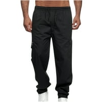 Cllios Мъжки товарни панталони плюс размер работни панталони на открито туристически панталони удобни тренировки товарни панталони много джобове