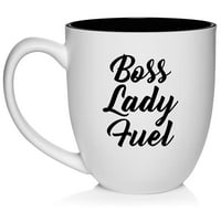 Шеф Lady Fuel Ceramic Coffee Mug Чая чаша подарък за нея, жени, сестра, съпруга, приятелка, приятел, колега, рожден ден, годишнина, мама, ден на майката, дипломиране, пенсиониране, забавно