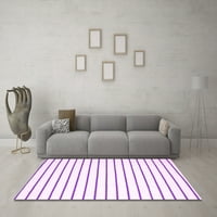 Ahgly Company Indoor Rectangle Solid Pink Modern Area Rugs, 5 '8'