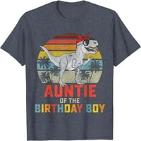Леля динозавър на момчето за рожден ден, отговаряща на семейната тениска