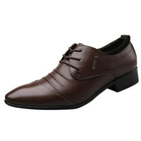 Мъже дантелени бизнес кожени обувки ежедневни удобни обувки за сватбени обувки мъжки костюми