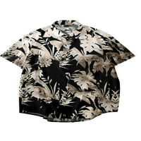 Хавайски ризи за мъже деца с къс ръкав флорална риза плаж парти блуза ежедневни върхове на копчета надолу