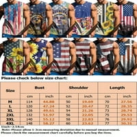 Мъжки потници американски флаг мускулни ризи без ръкави Лято бързо суха тениска Фитнес жилетка стил е КС