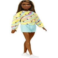 Кукла Барби с 19-парче Мода пакет, Дрехи И Аксесоари за тоалети, кестенява коса