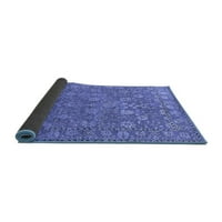 Ahgly Company Indoor Square Oriental Blue Industrial Area Rugs, 7 'квадрат