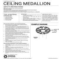 22 од 3 8 ИД 3 4П Реймс архитектурен клас ПВЦ Пиърсинг таван медальон, Античен месинг