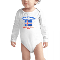 Всеки обича хубаво исландско момче бебе дълго Боди Слевве