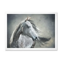 Дизайнарт 'черно-бял портрет на див кон'