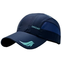 Лятна геометрична буква печат Удължен ръб Регулируема бейзболна шапка - Мъже жени спортен слънцезащитен крем козирка Mesh Packwork Sun Hat Hat