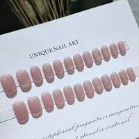 Момичета нежни сладки фалшиви нокти не е лесно да се счупят и чип фалшиви нокти безопасни за бременни жени да използват модели на лепило