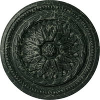 Ekena Millwork 16 OD 1 4 P WIGAN таван медальон, ръчно рисуван боядисана костенурка пукнатина